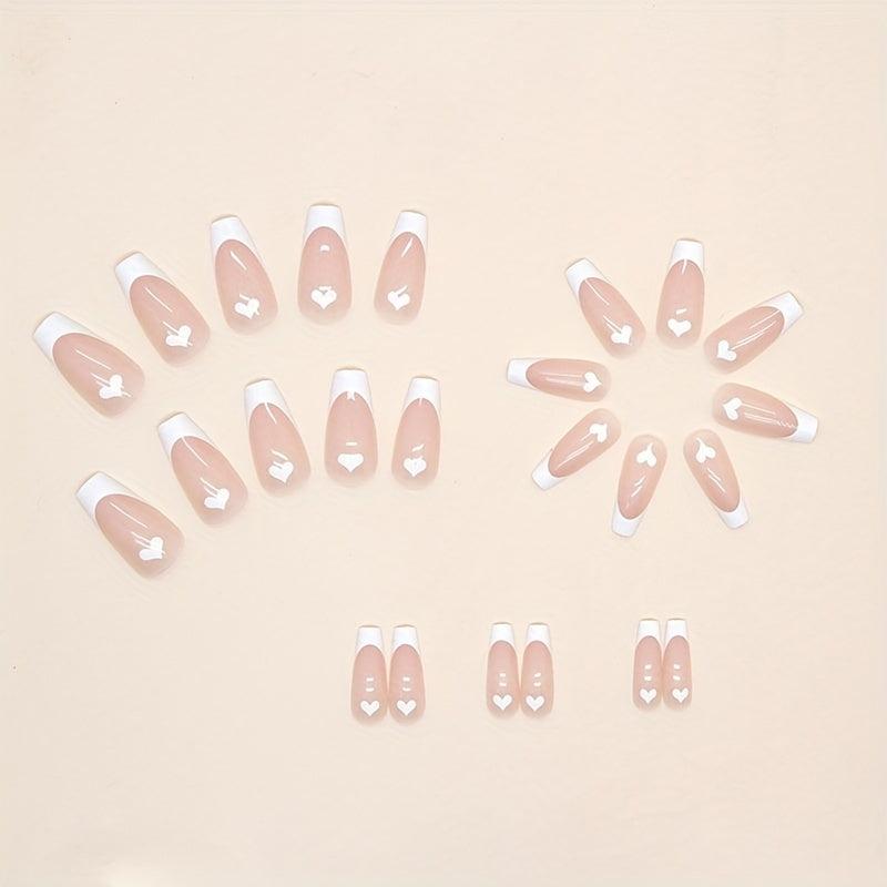 Gentle Girl Nail Sheet Mid Length Ballet Type Nail Polish