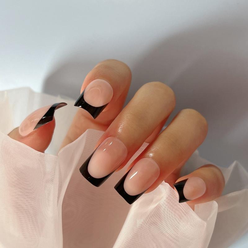 24 pcs Square Acrylic Nails Set for Women - Long Lasting & Stylish