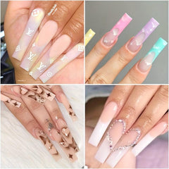 Clear Nail Tips 240pcs French Nail Tips Extra Long C Curve Nail Tips