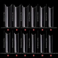 Clear Nail Tips 240pcs French Nail Tips Extra Long C Curve Nail Tips