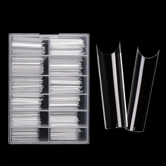 Clear Nail Tips 240pcs French Nail Tips Extra Long C Curve Nail Tips