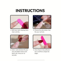 24pcs Wine Red Almond Press On Nails with Golden Glitter