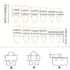 24pcs French Nude Tip Press On Nails Short Almond Oval Acrylic False Nail Tips