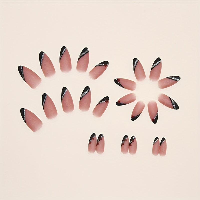 Glossy Almond Pink Press On Nails for Women & Girls