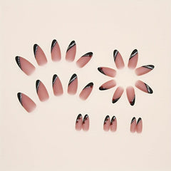 Glossy Almond Pink Press On Nails for Women & Girls