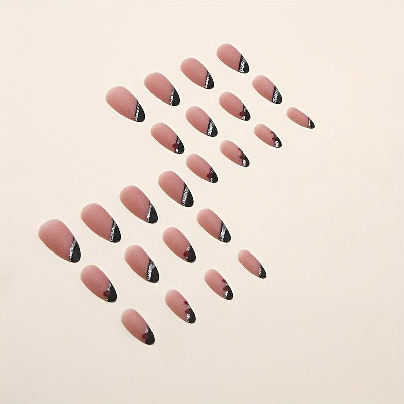 Glossy Almond Pink Press On Nails for Women & Girls