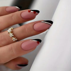 Glossy Almond Pink Press On Nails for Women & Girls