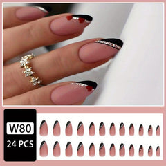 Glossy Almond Pink Press On Nails for Women & Girls