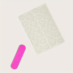 24 Pcs French Tip Press On Nails Matte/Glossy Finish Short Square Shape