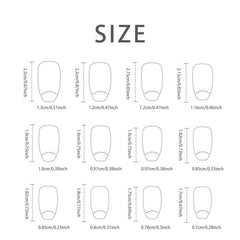 24pcs Butterfly Press On Nails with Line & Glue