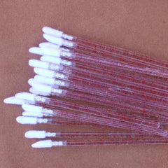50pcs Disposable Crystal Rod Lip Brush Portable Glitter Lip Brush