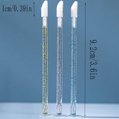 50pcs Disposable Crystal Rod Lip Brush Portable Glitter Lip Brush