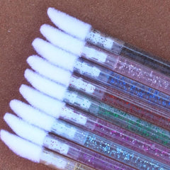 50pcs Disposable Crystal Rod Lip Brush Portable Glitter Lip Brush