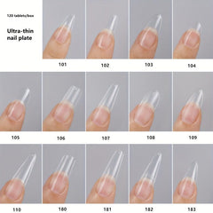Clear Soft Gel Nail Tips Half Matte Full Cover Acrylic False Nail Extension