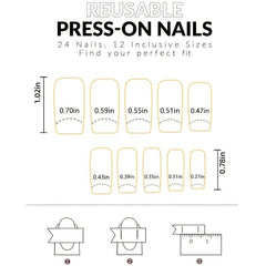 Bling Acrylic Press On Nails Medium Length Full Cover Tips
