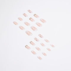 Bling Acrylic Press On Nails Medium Length Full Cover Tips