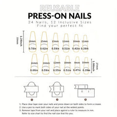 Purple Gradient Press On Nails with Sequins Full Cover Ombre