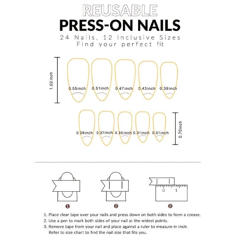 Pink Leopard Print & Stripe Press On Nails for Women & Girls