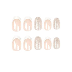 Nude Pink Press On Nails for Women Long Lasting Acrylic Tips