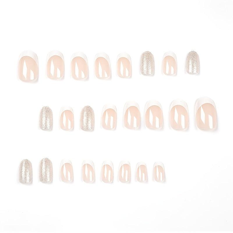 Nude Pink Press On Nails for Women Long Lasting Acrylic Tips