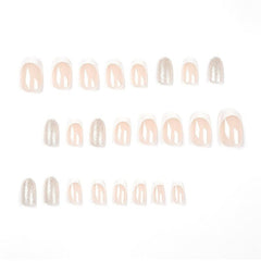 Nude Pink Press On Nails for Women Long Lasting Acrylic Tips