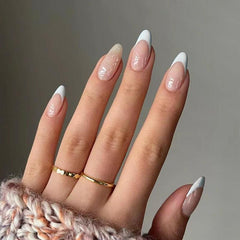 Nude Pink Press On Nails for Women Long Lasting Acrylic Tips