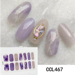 Y2K Glitter Nail Stickers Waterproof Nail Art for Spring & Summer