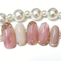 Y2K Glitter Nail Stickers Waterproof Nail Art for Spring & Summer