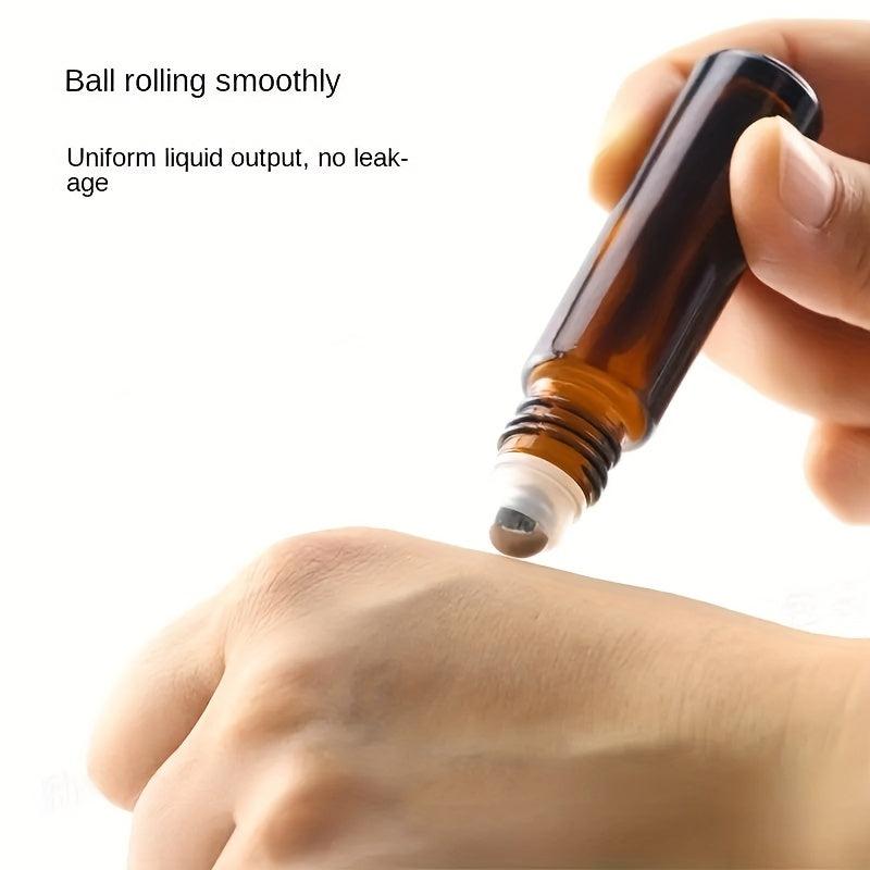 12pcs Glass Perfume Roller Bottles 10ml For Aromatherapy