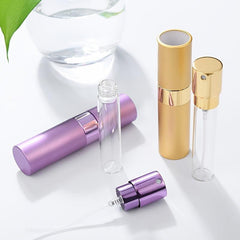 Portable 10ml Aluminum Perfume Bottle with Rotating Liner