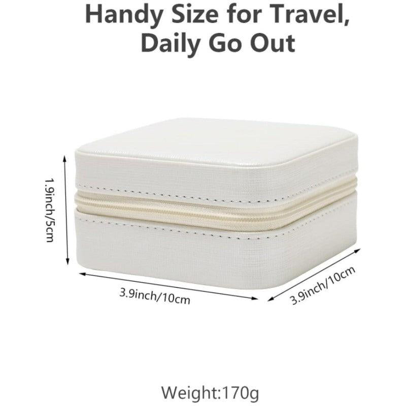 Travel Jewelry Case Mirrored Organizer Display Storage Boxes