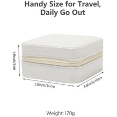 Travel Jewelry Case Mirrored Organizer Display Storage Boxes