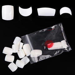 500PCS DIY French Acrylic Toenails Set - 10 Sizes, Transparent Look