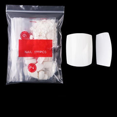 500PCS DIY French Acrylic Toenails Set - 10 Sizes, Transparent Look