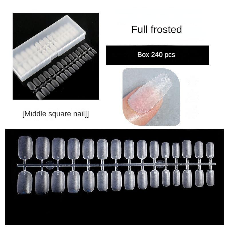 240pcs Soft Gel Nail Tips Matte Clear Acrylic Nail Tips For Nail Extension