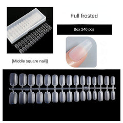240pcs Soft Gel Nail Tips Matte Clear Acrylic Nail Tips For Nail Extension