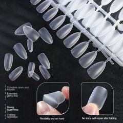 240pcs Soft Gel Nail Tips Matte Clear Acrylic Nail Tips For Nail Extension
