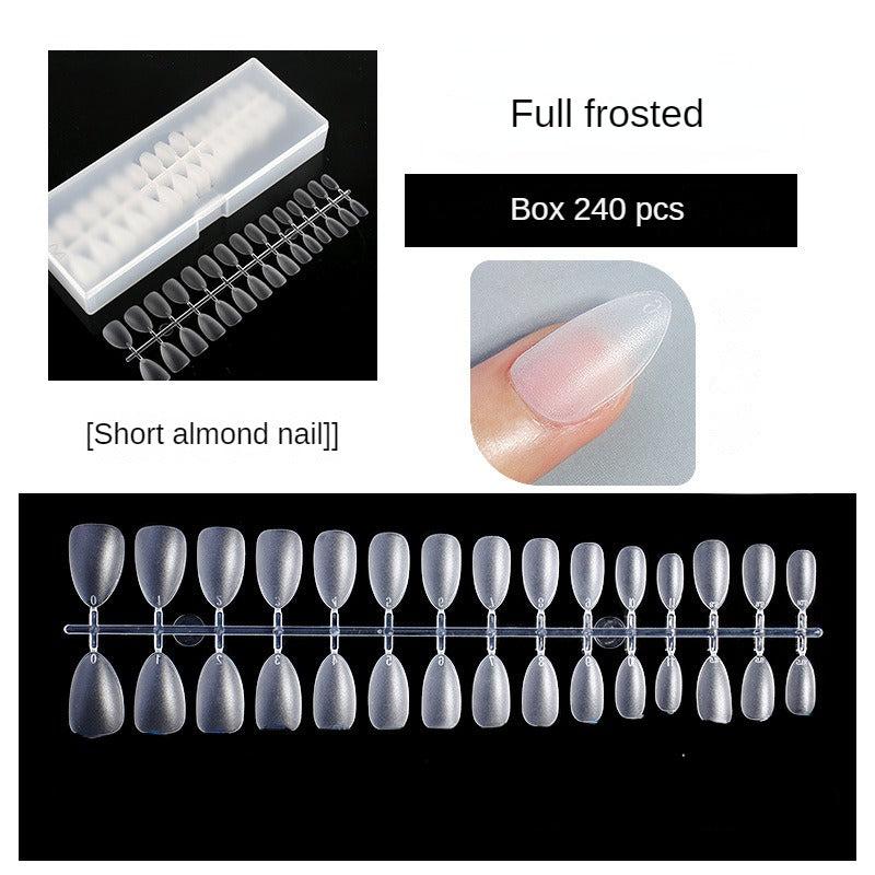 240pcs Soft Gel Nail Tips Matte Clear Acrylic Nail Tips For Nail Extension