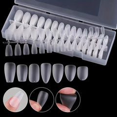 240pcs Soft Gel Nail Tips Matte Clear Acrylic Nail Tips For Nail Extension