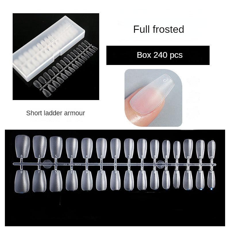240pcs Soft Gel Nail Tips Matte Clear Acrylic Nail Tips For Nail Extension