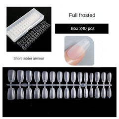 240pcs Soft Gel Nail Tips Matte Clear Acrylic Nail Tips For Nail Extension