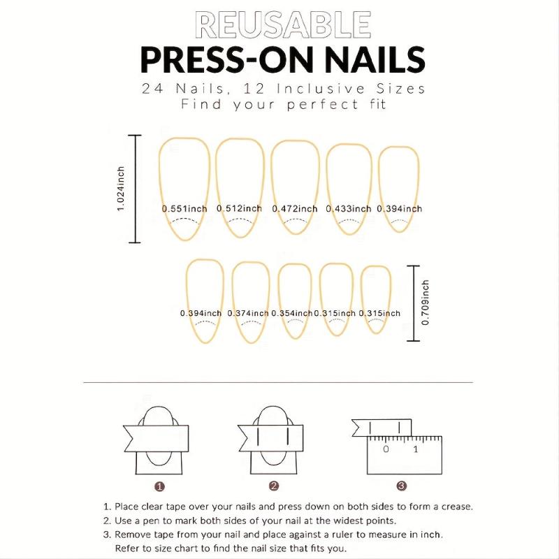 Almond Ballerina Press On Nails, Silvery Swirl Design