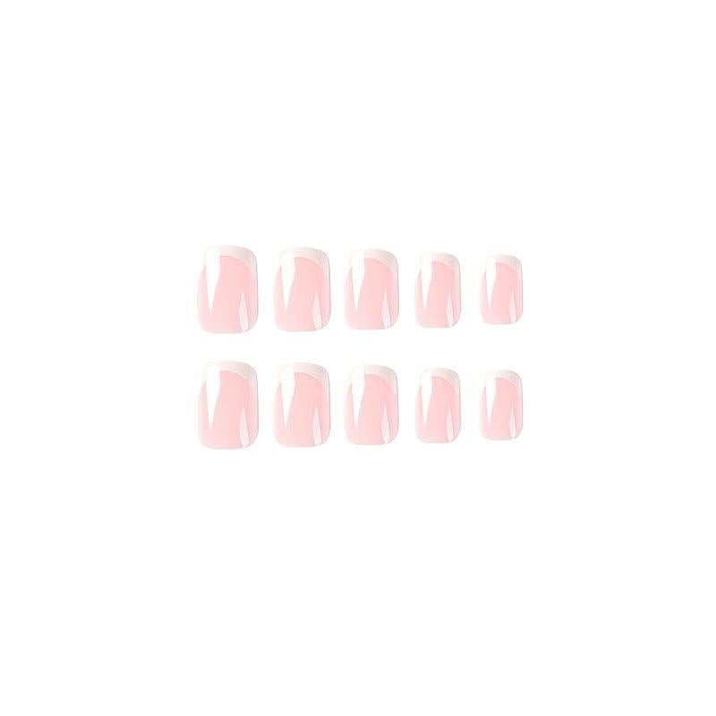 Pink Square Press On Nails Full Coverage False Nails