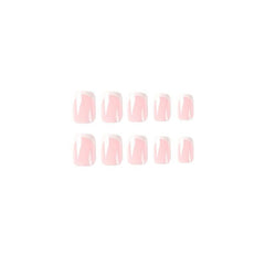 Pink Square Press On Nails Full Coverage False Nails