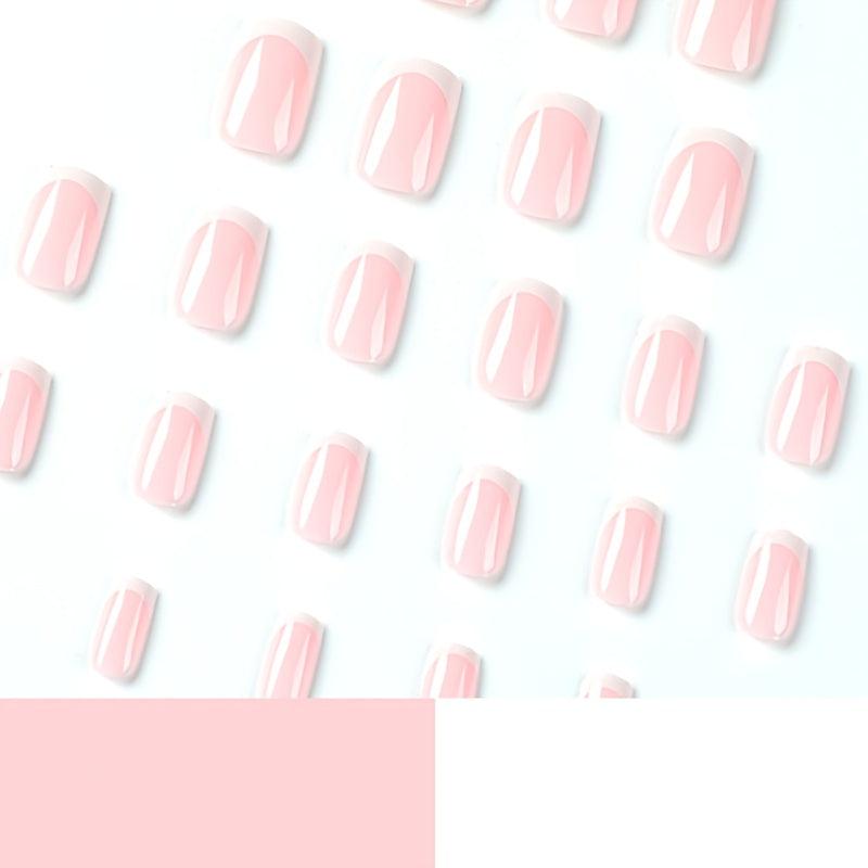 Pink Square Press On Nails Full Coverage False Nails