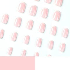 Pink Square Press On Nails Full Coverage False Nails