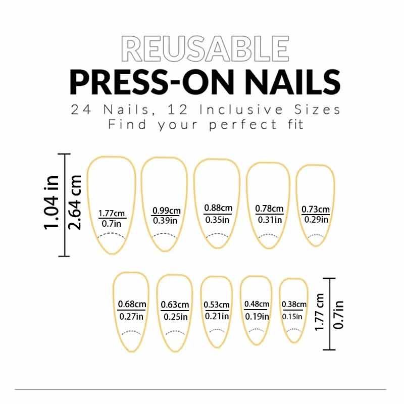 24pcs Glitter Medium Long Press On Almond Shaped False Nails Nude Pink