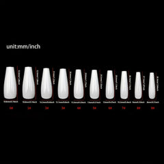 24pcs Matte French Solid Press On Nails Long Ballerina False Nails Red