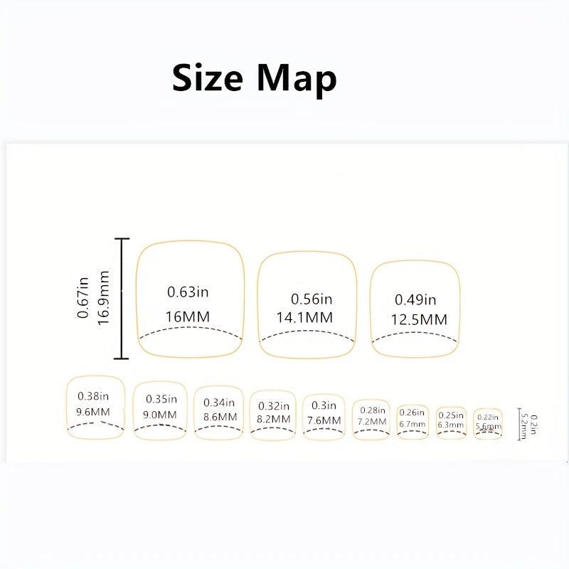 24pcs Rhinestone False Toenails Sparkling Champagne Press On Nails