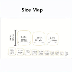 24pcs Rhinestone False Toenails Sparkling Champagne Press On Nails
